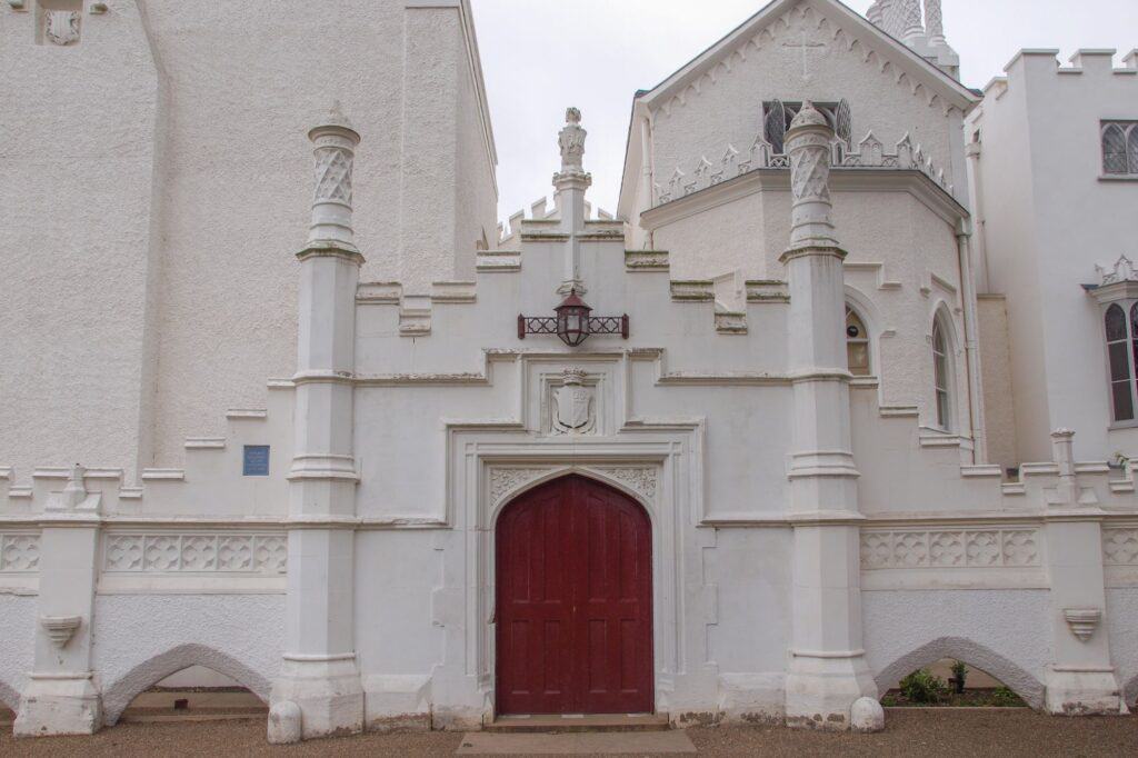 In front of the Strawberry Hill